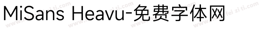 MiSans Heavu字体转换